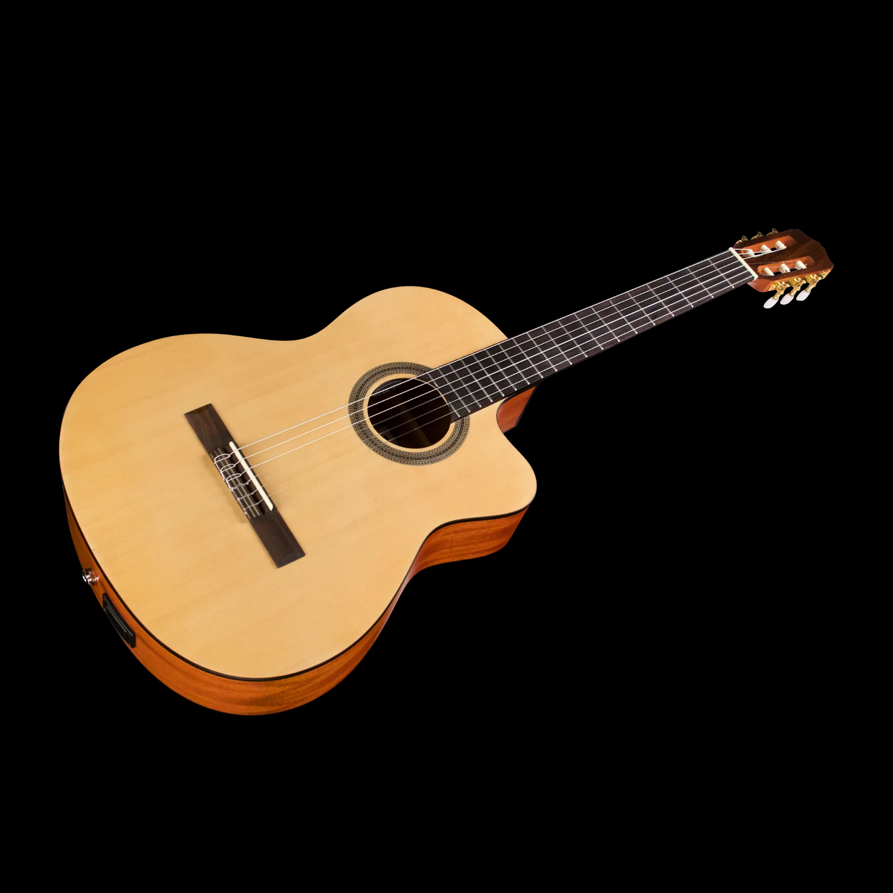 Cordoba Protege Series C1MCE Electro Acoustic Cutaway Classical Guitar Spruce Top Mahogany Back Sides Natural Matte Finish The Music Cellar