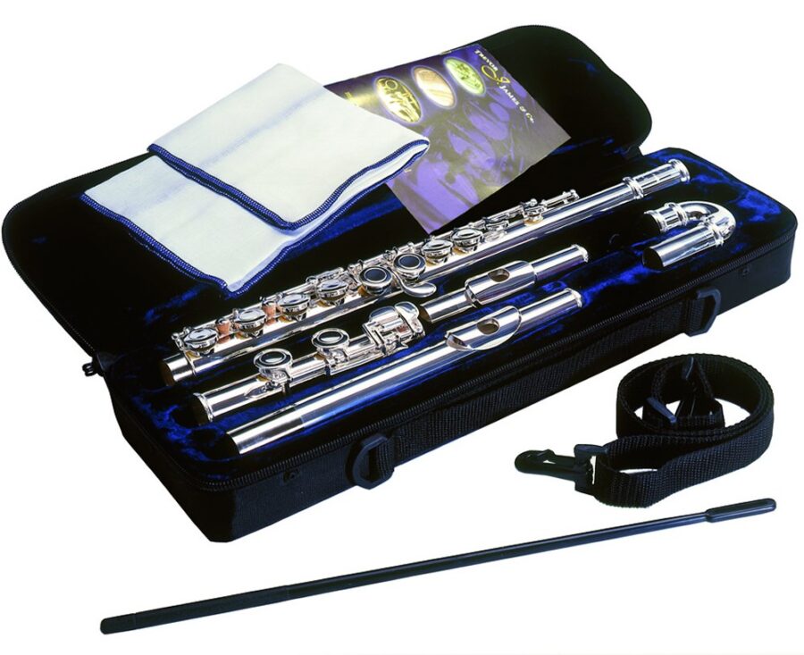 Trevor James 3041CDEAW Flute - curved & straight head-joints