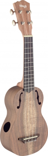 Stagg Electro Soprano Uke. Zebrawood with solid cedar top.